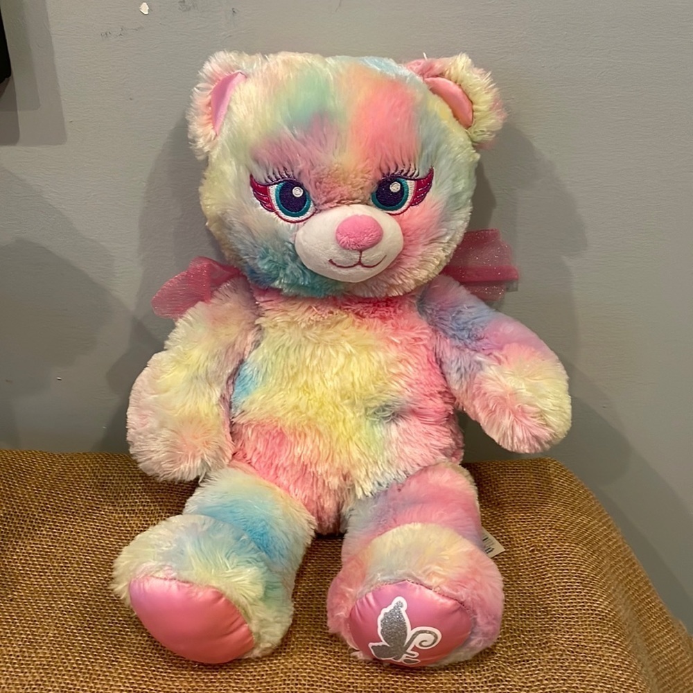 Build a bear heart Beary fairy friend plush pastel colors